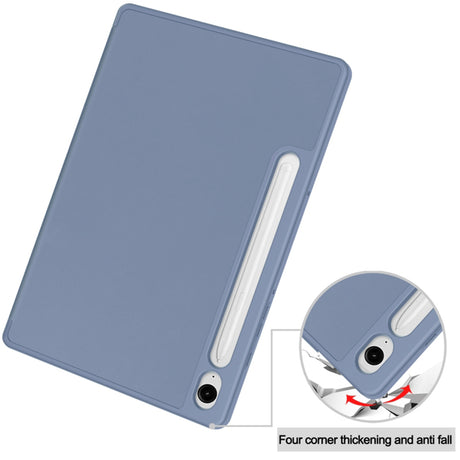Husa de protectie tableta Techsuit Flex Trifold (with Pencil Holder) compatibil cu Samsung Galaxy Tab S9 / S9 FE / S10 FE, Mov