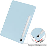 Husa de protectie tableta Techsuit Flex Trifold (with Pencil Holder) compatibil cu Samsung Galaxy Tab S9 / S9 FE / S10 FE, Albastru Cer