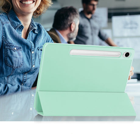 Husa de protectie tableta Techsuit Flex Trifold (with Pencil Holder) compatibil cu Samsung Galaxy Tab S9 / S9 FE / S10 FE, Matcha Green