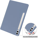 Husa de protectie tableta Techsuit Flex Trifold (with Pencil Holder) compatibil cu Samsung Galaxy Tab S9 FE Plus, Mov