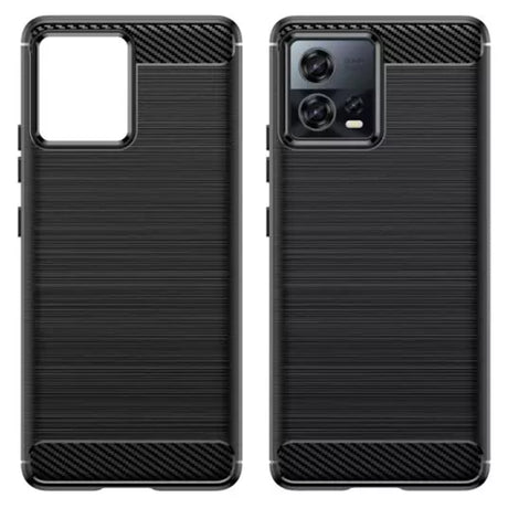 Husa de protectie Techsuit Carbon Silicone compatibil cu Motorola Edge 30 Fusion, Negru