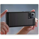 Husa de protectie Techsuit Carbon Silicone compatibil cu Motorola Edge 30 Fusion, Negru
