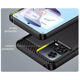 Husa de protectie Techsuit Carbon Silicone compatibil cu Motorola Edge 30 Fusion, Negru