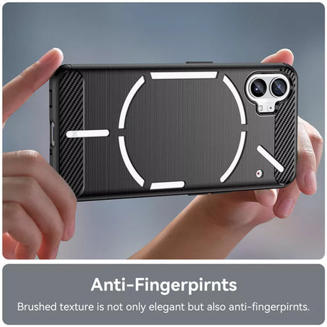 Husa de protectie Techsuit Carbon Silicone compatibil cu Nothing Phone (1), Negru