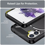 Husa de protectie Techsuit Carbon Silicone compatibil cu Nothing Phone (1), Negru