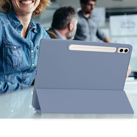 Husa de protectie tableta Techsuit Flex Trifold (with Pencil Holder) compatibil cu Samsung Galaxy Tab S9 Plus / S10 Plus / S9 FE Plus, Gri