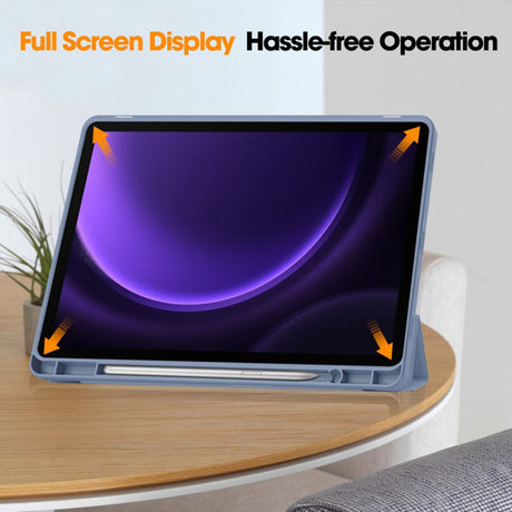 Husa de protectie tableta Techsuit Flex Trifold (with Pencil Holder) compatibil cu Samsung Galaxy Tab S9 / S9 FE / S10 FE, Gri