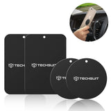 Suport Techsuit (set de 4) Metal Plate (MP04), with Matte Cover Paint, Multipurpose Use, with Strong 3M Adhesive, Negru