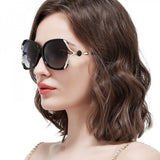 Techsuit Sunglasses Polarized (1722), for Women with UV Protection, PC, Roz / Gray