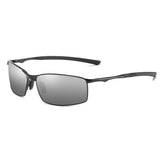 Techsuit Sunglasses Polarized (559), for Men, with UV Protection and Metal Frame, Rectangular, Gun Color / Negru