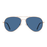 Techsuit Sunglasses (3025), for Women and Men, with UV Protection and Metal Frame, Roz Auriu / Harbor Blue