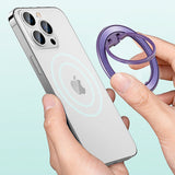 Suport Techsuit MagSafe Phone Ring (MPR2), Round Shape, Aluminium Alloy, Rosu