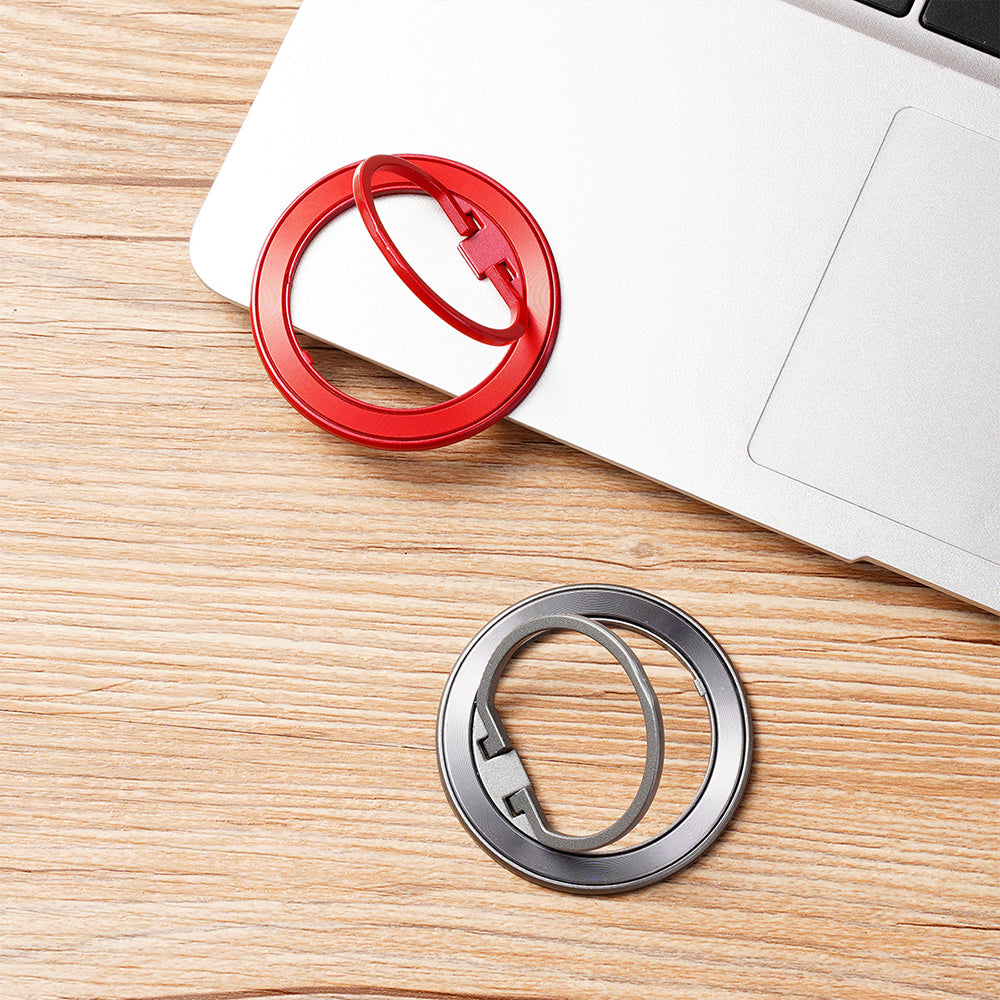 Suport Techsuit MagSafe Phone Ring (MPR2), Round Shape, Aluminium Alloy, Rosu