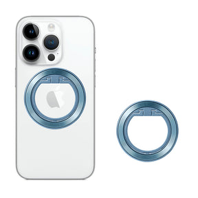 Suport Techsuit MagSafe Phone Ring (MPR2), Round Shape, Aluminium Alloy, Albastru