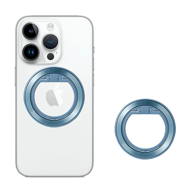 Suport Techsuit MagSafe Phone Ring (MPR2), Round Shape, Aluminium Alloy, Albastru