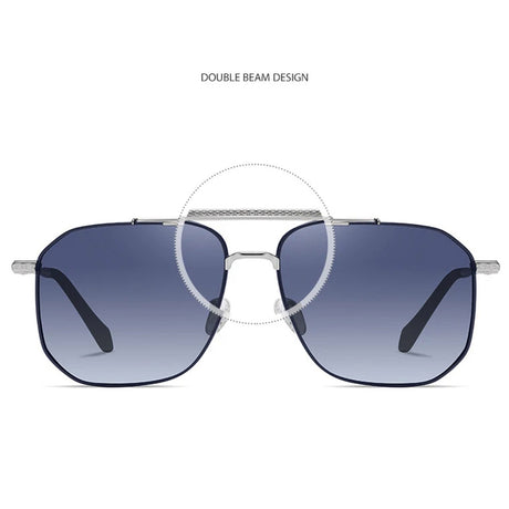 Techsuit Sunglasses Polarized (8538), for Men, with UV Protection, Metal, Roz Auriu / Gradient Purple