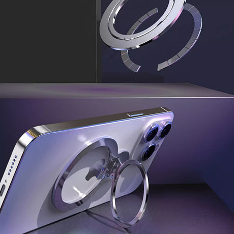 Suport Techsuit MagSafe Phone Ring (MPR4), Round Shape, Aluminium Alloy, Albastru