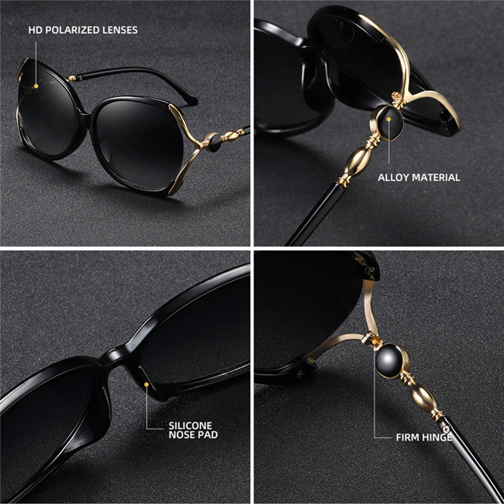 Techsuit Sunglasses Polarized (1722), for Women with UV Protection, PC, Roz / Gray