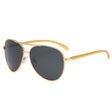 Techsuit Sunglasses Polarized (2150), for Men, with UV Protection, Metal Frame, Auriu / Black Gray