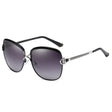 Techsuit Sunglasses Polarized (8702), for Women with UV Protection, Metal Frame, Negru