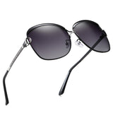 Techsuit Sunglasses Polarized (8702), for Women with UV Protection, Metal Frame, Rosu
