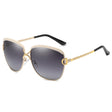 Techsuit Sunglasses Polarized (8702), for Women with UV Protection, Metal Frame, Galben