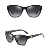Techsuit Sunglasses Polarized (A572), for Women with UV Protection, PC, Negru / Gradient Gray