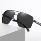 Ochelari cu Protectie UV Barbati - Techsuit (LM001) - Gun Color / Black Gray