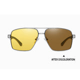 Ochelari de Soare Techsuit (LM001), Aluminiu, Fotocromic, Galben
