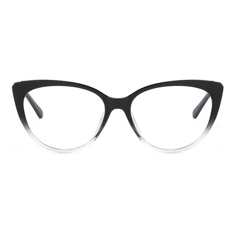 Techsuit Anti-Blue Light Glasses Reflex Metal (F5018-C7), Cat Eye, Transparent Black