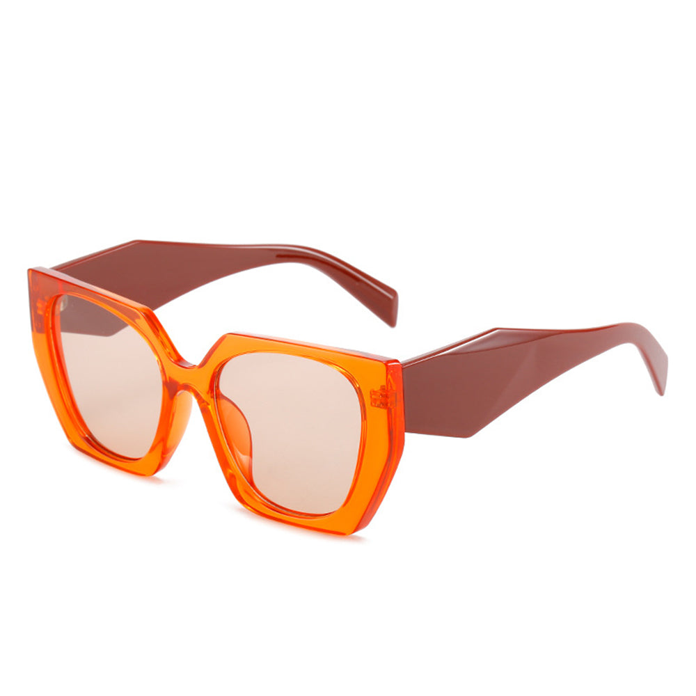 Techsuit Sunglasses (3967), for Women, PC Frame and Lens, Portocaliu / Tan / Champagne