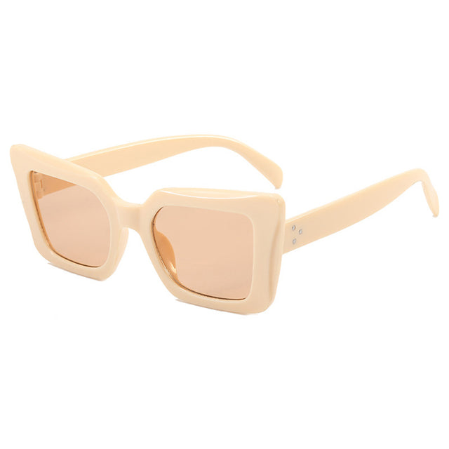Techsuit Sunglasses (5277), for Women with PC Frame and Lens, Square Shape, Sampanie / Brown