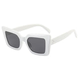 Techsuit Sunglasses (5277), for Women with PC Frame and Lens, Square Shape, Alb / Gray