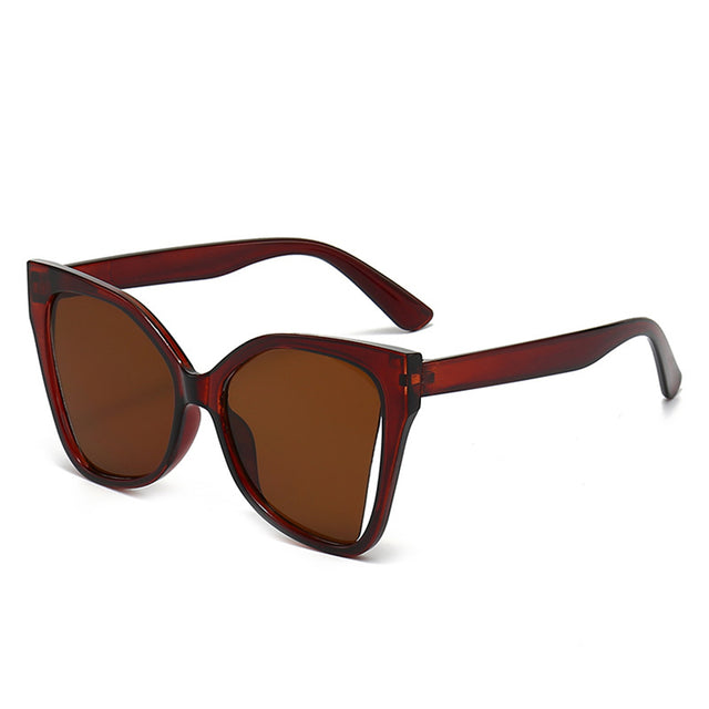 Techsuit Sunglasses (5335), for Women with PC Frame and Lens, Butterfly Shape, Maro