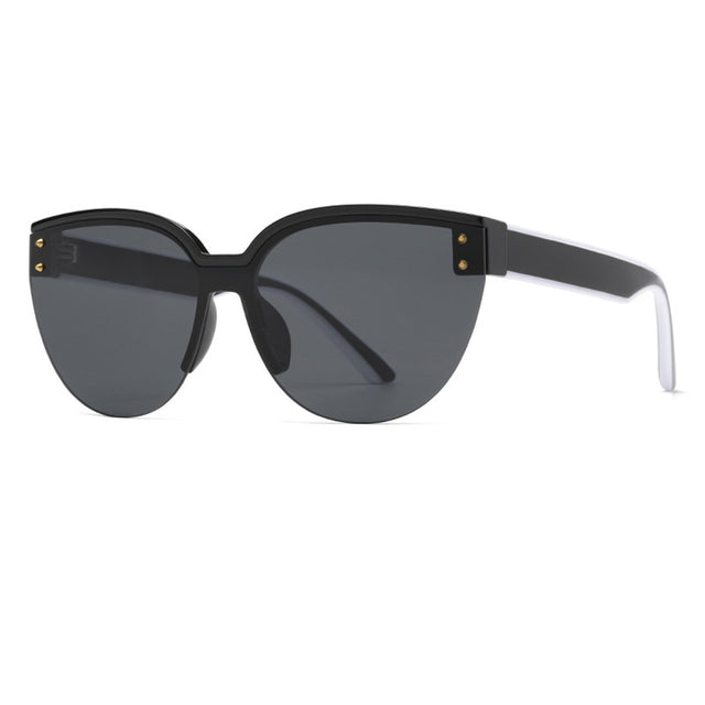 Techsuit Sunglasses (6506), for Women, PC Frame and Lens, Bright Black / Gri