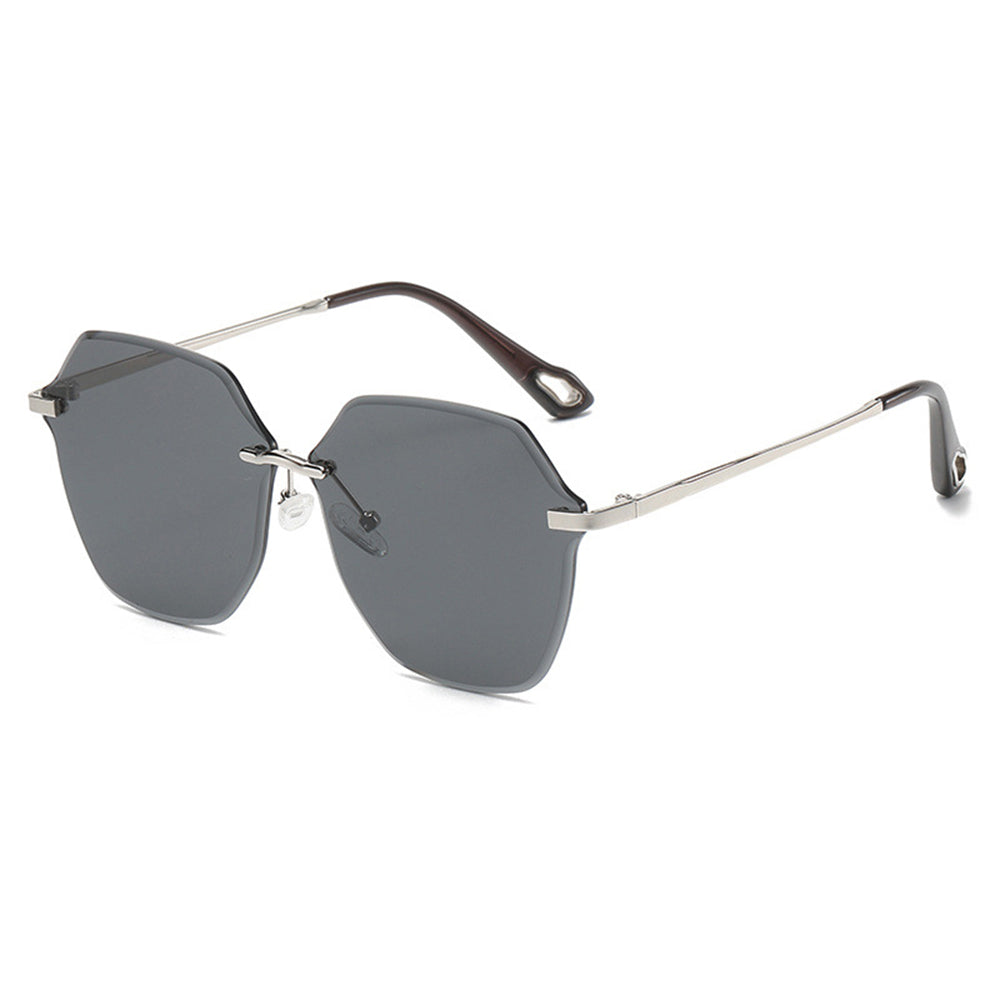 Techsuit Sunglasses (8195), for Women, Metal and PC, Argintiu / Black Gray