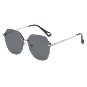 Techsuit Sunglasses (8195), for Women, Metal and PC, Argintiu / Black Gray