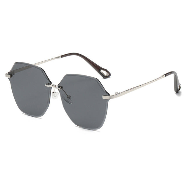 Techsuit Sunglasses (8195), for Women, Metal and PC, Argintiu / Black Gray