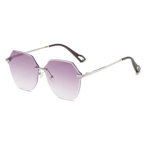 Techsuit Sunglasses (8195), for Women, Metal and PC, Argintiu / Gradient Purple