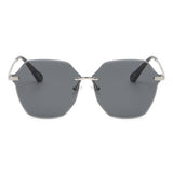 Techsuit Sunglasses (8195), for Women, Metal and PC, Argintiu / Gradient Purple