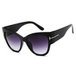 Techsuit Sunglasses (9778), for Women with PC Frame and Lens, Cat Eye, Negru / Gradient Gray