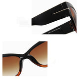 Techsuit Sunglasses (9778), for Women with PC Frame and Lens, Cat Eye, Negru / Brown