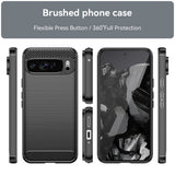 Husa de protectie Techsuit Carbon Silicone compatibil cu Google Pixel 9 Pro XL, Negru