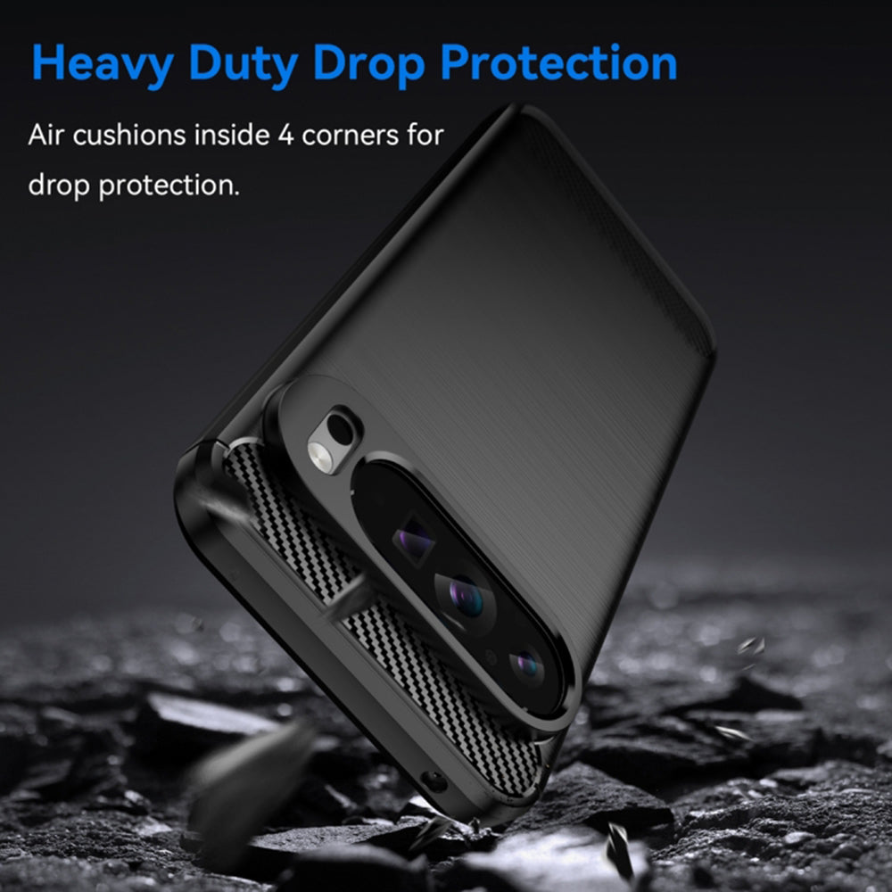 Husa de protectie Techsuit Carbon Silicone compatibil cu Google Pixel 9 Pro XL, Negru
