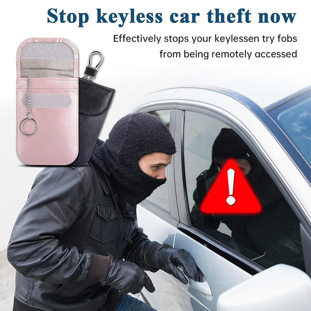 Husa de protectie Techsuit RFID Anti-Theft (AF2) compatibil cu for Cards & Keys, PU Leather, EMF Blocker, Negru