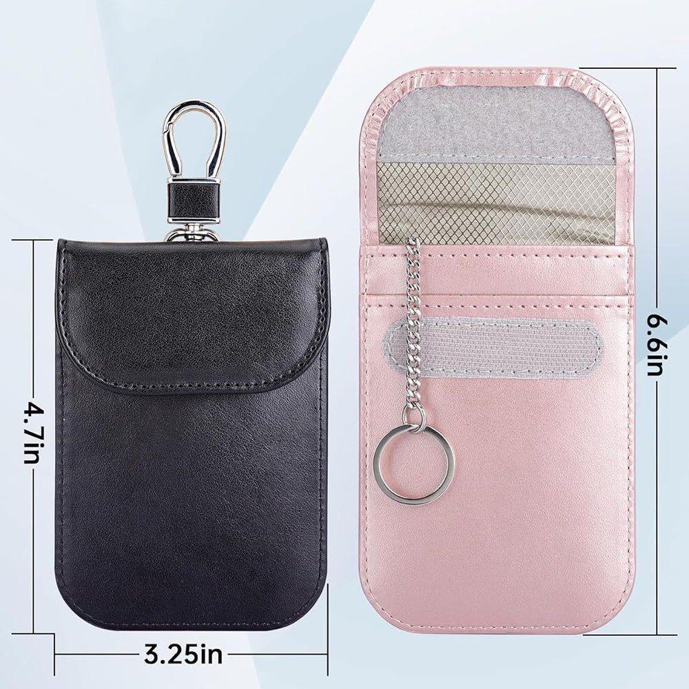 Husa de protectie Techsuit RFID Anti-Theft (AF2) compatibil cu for Cards & Keys, PU Leather, EMF Blocker, Negru