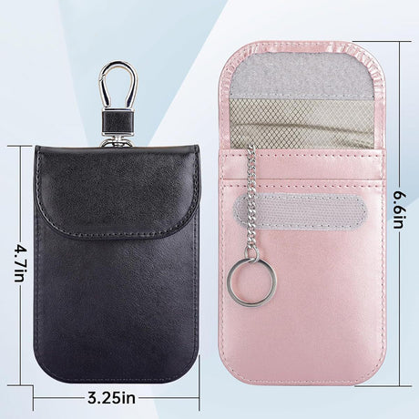 Husa de protectie Techsuit RFID Anti-Theft (AF2) compatibil cu for Cards & Keys, PU Leather, EMF Blocker, Negru