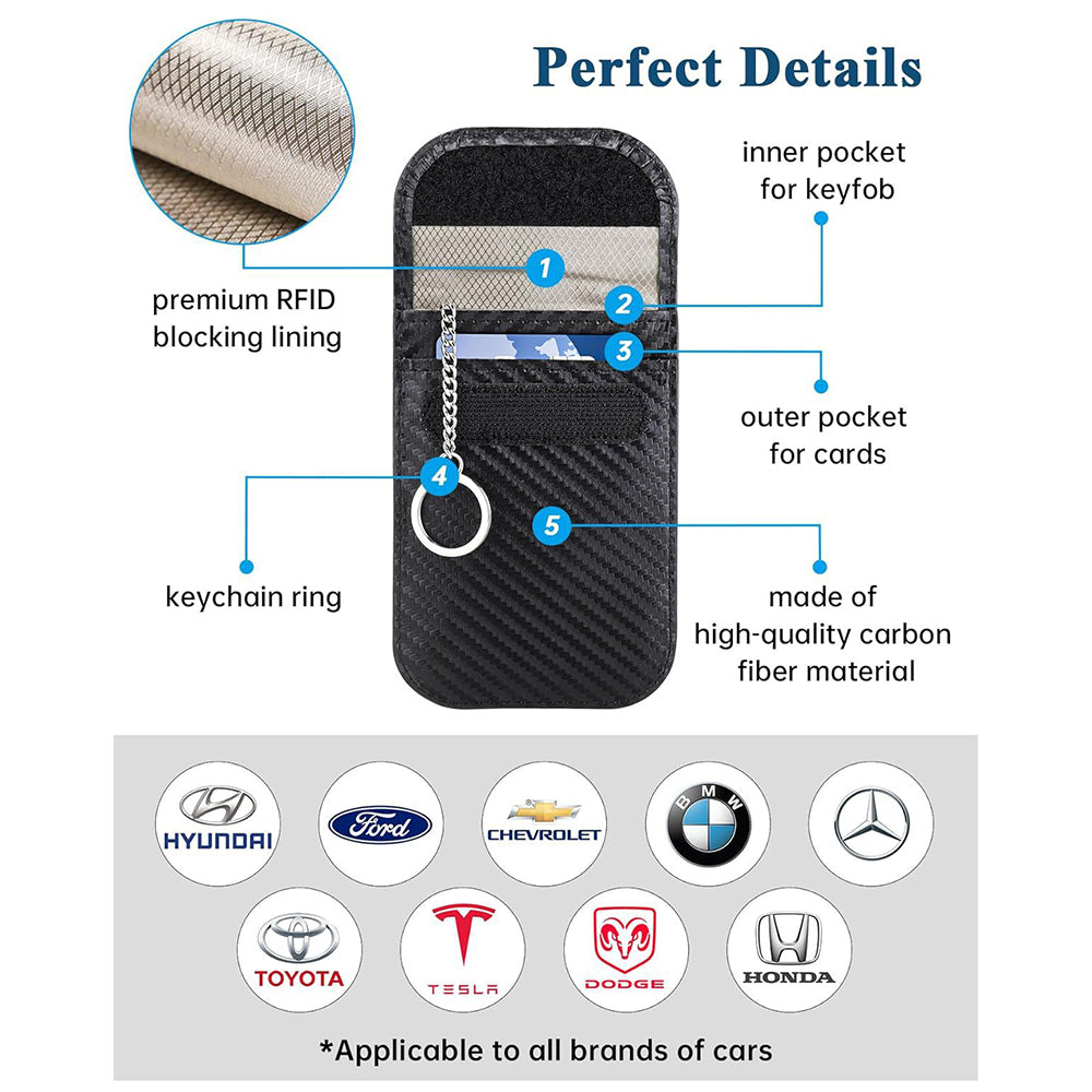 Husa de protectie Techsuit RFID Anti-Theft (AF2) compatibil cu for Cards & Keys, PU Leather, EMF Blocker, Negru