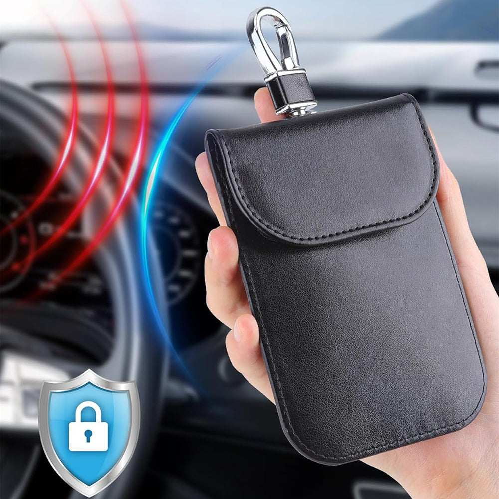 Husa de protectie Techsuit RFID Anti-Theft (AF2) compatibil cu for Cards & Keys, PU Leather, EMF Blocker, Negru