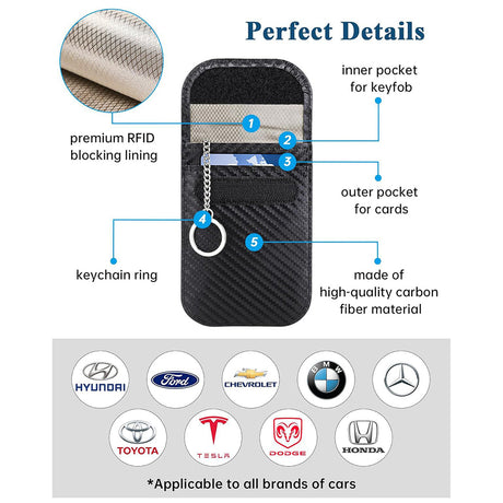 Husa de protectie Techsuit RFID Anti-Theft (AF2) compatibil cu for Cards & Keys, PU Leather, EMF Blocker, Roz